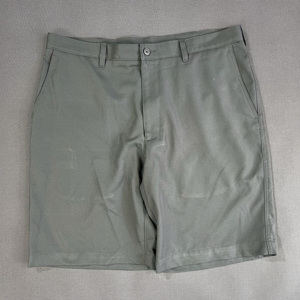 PGA Tour Mens Golf Shorts Gray Flat Front Performance Activewear Size 36